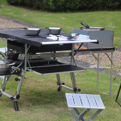 Multifunktionaler Aluminium-Campingtisch zum einfachen Kochen und Grillen im Freien