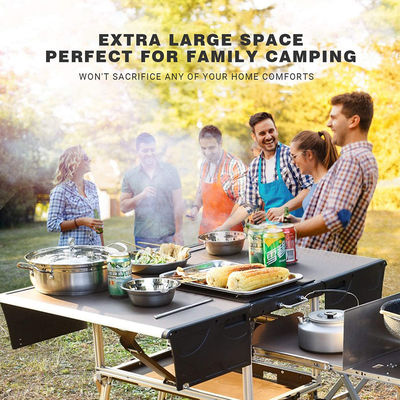 Modernes Design Camping Küche Tisch mit Aufbewahrung Schrank Weißpapierbox Paketmethode