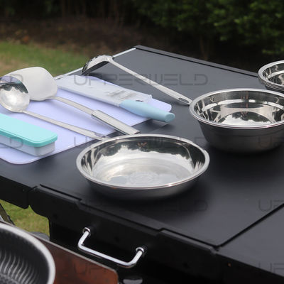 Modernes Design Camping Küche Tisch mit Aufbewahrung Schrank Weißpapierbox Paketmethode