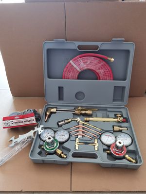 Schweißschneidekit Sauerstoff-Acetylen-Gas-Regulator mit zwei Schläuchen und Schneiddüse