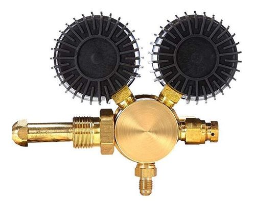 0-800 PSI Druck CGA580 Einlass Stickstoffregulierungsgerät für HVAC-Reinigung aus Massivmesser