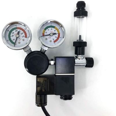 Grüne Gasreduktor Doppelstufen-CO2-Regulator Solenoidventil für Aquarien-Fischbecken