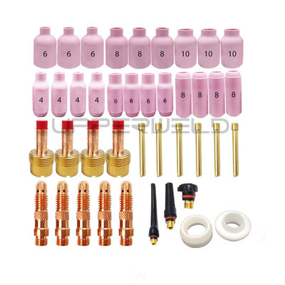31PCS TIG Schweißlampe Stubby Gaslinsen Keramik-Tasse-Kit für WP-17/18/26 Große Größe