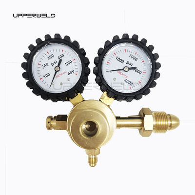 Messing-Stickstoffregulierungsgerät 0-600PSI CGA580 Einlassgasdruckmessgerät für HVAC-Reinigung