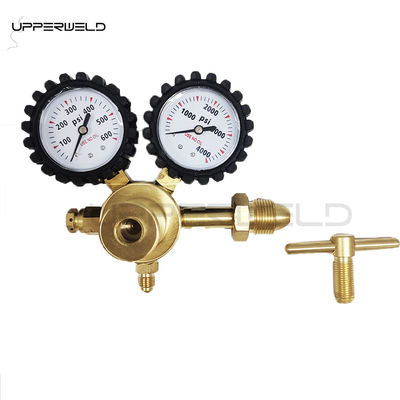 Messing-Stickstoffregulierungsgerät 0-600PSI CGA580 Einlassgasdruckmessgerät für HVAC-Reinigung