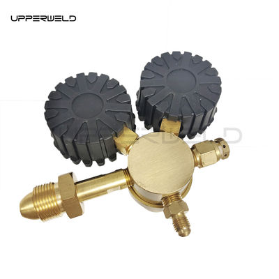 Messing-Stickstoffregulierungsgerät 0-600PSI CGA580 Einlassgasdruckmessgerät für HVAC-Reinigung