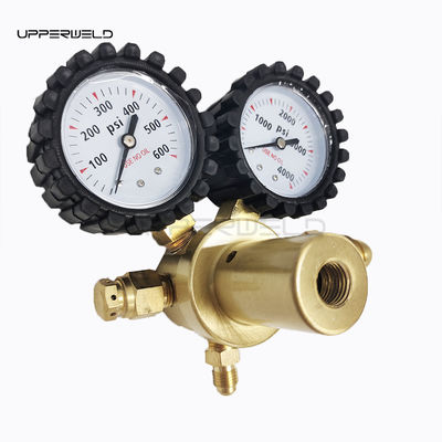 Messing-Stickstoffregulierungsgerät 0-600PSI CGA580 Einlassgasdruckmessgerät für HVAC-Reinigung