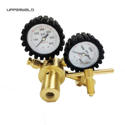 Messing-Stickstoffregulierungsgerät 0-600PSI CGA580 Einlassgasdruckmessgerät für HVAC-Reinigung