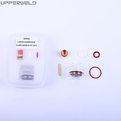 Stubby Gas Lens 10 Pyre Glasbecher Klar Düse Kit für WP-17/18/26 Tig Schweißlampe