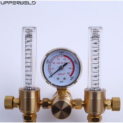 Messing-Doppel-Ausgangs-Argon-Gas-Regulator-Durchflussmesser mit CGA580-Eingang und 5/8-Ausgang