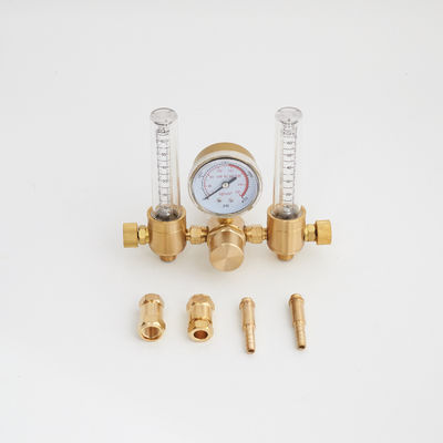 Messing-Doppel-Ausgangs-Argon-Gas-Regulator-Durchflussmesser mit CGA580-Eingang und 5/8-Ausgang