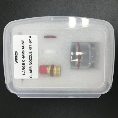 WP9/20 2.4mm TIG Schweißflamme Stubby Gaslinsen Glaskit für Wp17/18/26 Tig Flamme 2kg