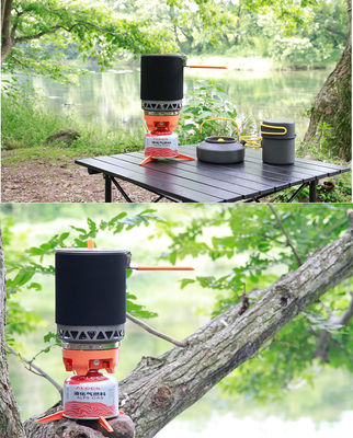 Poly Outdoor-Ofen Windfest 1600W Picknick Gaskofen mit integrierter Topf und Schüssel