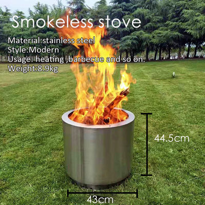 43cm Länge Edelstahl-Bonnefeuerherd für Camping im Freien und rauchloses Kochen