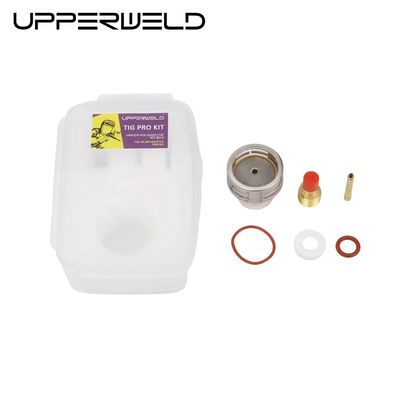 WP9 20 Schweißfackel Pyrex Glasbecher Kit 16 54NQCN 2.4MM Gasobjektiv Keil Sammeln einfach