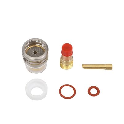 Gas-Linsen-Wegge Sammeln Pyrex Glas Tasse Kit 2,4 mm Klar für WP17 18 26 Schweißfackel