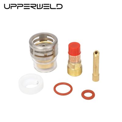 Gas-Linsen-Wegge Sammeln Pyrex Glas Tasse Kit 2,4 mm Klar für WP17 18 26 Schweißfackel