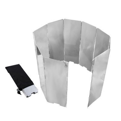 Aluminium Windschutzscheibe Campingofen Windschutzscheibe mit Tragetasche Leichtgewicht Butanbrenner 290g
