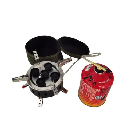 Außen-Gaskocher mit drei Sprühköpfen Mini-Portable Faltbar Camping Brenner