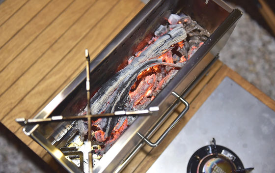 Brushed Edelstahl Portable 304 Feuerstelle Holzkohle Lagerfeuerkocher für den Außengrill