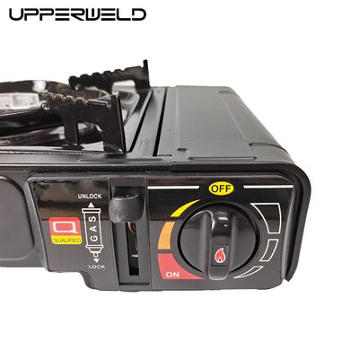 Portable Brushed Edelstahl Camping Gaskocher für Hochdruck Winddicht Kochen