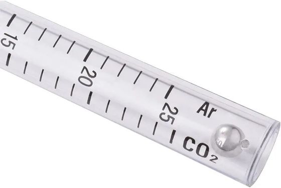 Durchsichtige 25 ml Messdurchflussmesser für das Schweißen von Mig Tig-Schweißmaschinen