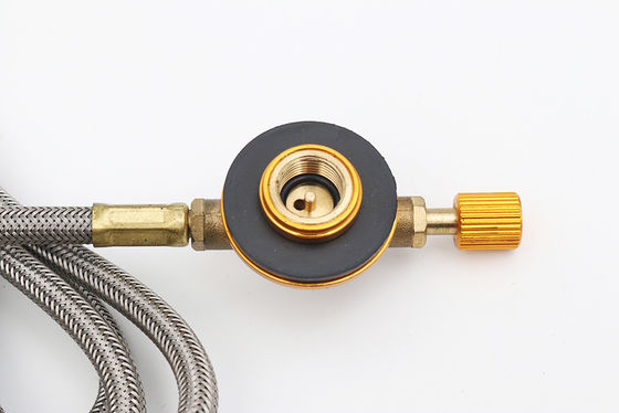 Gasadapterschlauch aus Edelstahl für BBQ Feuerstarter Campingofen Gasauffüllventil