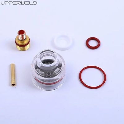 WP-17/18/26 2.4 TIG Schweißlampe Gasobjektiv-Kit 1/16' 3/32' 1/8' Durchsichtige Düse Pyrex Cup Kit