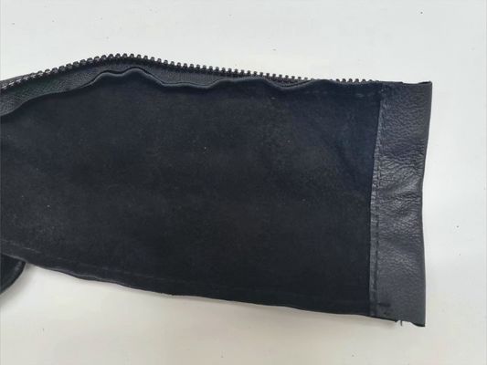 Dauerhafte Schweißflamme Kabelbedeckung Lederjacke Stil Wärmebeständiges Material Merkmal