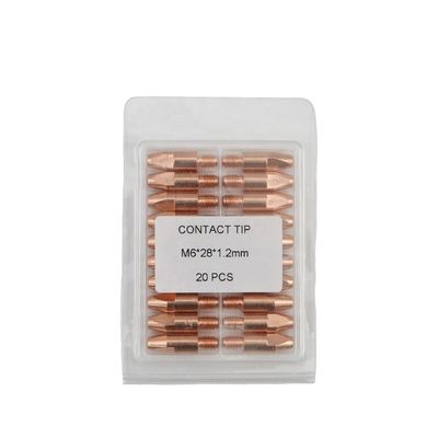 Oberliche schöne Farbe Kontakt Spitze Mig Schweißlampe mit M6 * 28mm 1,2mm Schweißzubehör