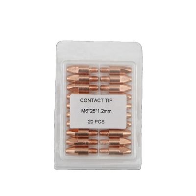 Oberliche schöne Farbe Kontakt Spitze Mig Schweißlampe mit M6 * 28mm 1,2mm Schweißzubehör