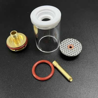 Wp17/18/26 Tig Torch Glasbecher Schweißkits mit 1 kg oberer gerade Glasdüse 47 mm