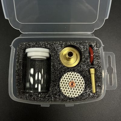Wp17/18/26 Tig Torch Glasbecher Schweißkits mit 1 kg oberer gerade Glasdüse 47 mm