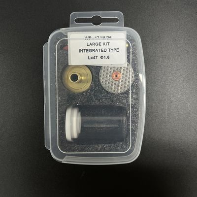 Wp17/18/26 Tig Torch Glasbecher Schweißkits mit 1 kg oberer gerade Glasdüse 47 mm