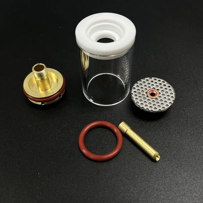 Wp17/18/26 Tig Torch Glasbecher Schweißkits mit 1 kg oberer gerade Glasdüse 47 mm