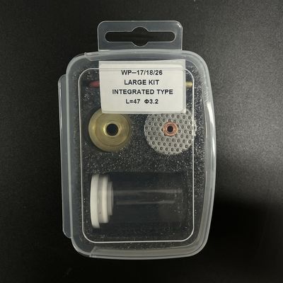Wp17/18/26 Tig Torch Glasbecher Schweißkits mit 1 kg oberer gerade Glasdüse 47 mm