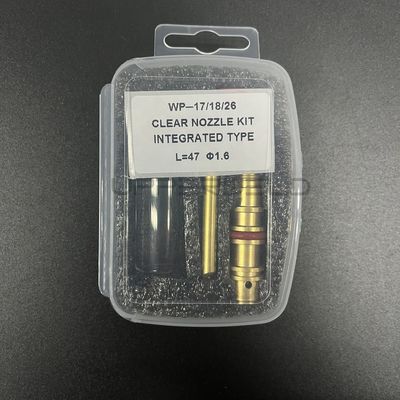 Wp17/18/26 Tig Schweißflamme Durchsichtige Düse Kit Integrierter Typ L 47 1.6 für Glasbecher
