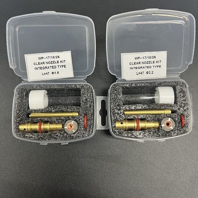 Wp17/18/26 Tig Schweißflamme Durchsichtige Düse Kit Integrierter Typ L 47 1.6 für Glasbecher