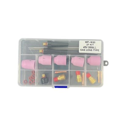 Pink UPPERWELD 27PCS TIG Schweißlampe Zubehör 53N Serie Keramik Düse TIG Ersatzteile enthalten Gaslinsen