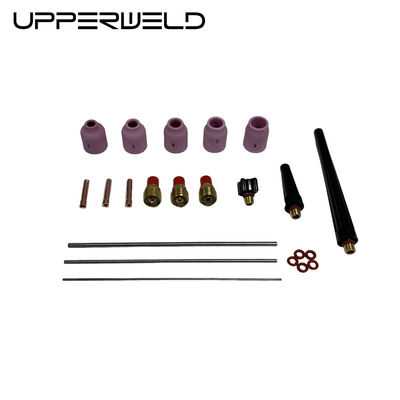 Pink UPPERWELD 27PCS TIG Schweißlampe Zubehör 53N Serie Keramik Düse TIG Ersatzteile enthalten Gaslinsen