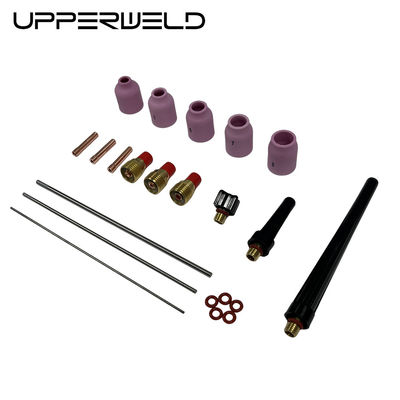 Pink UPPERWELD 27PCS TIG Schweißlampe Zubehör 53N Serie Keramik Düse TIG Ersatzteile enthalten Gaslinsen