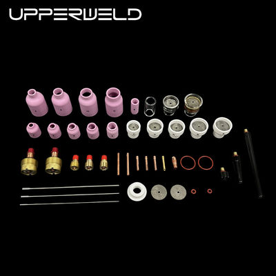 57PCS TIG Schweißlampe Zubehör Großes Keramikdüsen TIG Ersatzteile in Rosa
