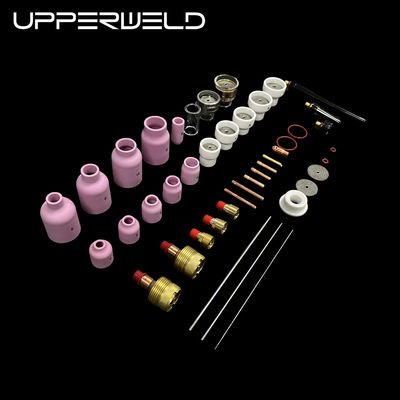 57PCS TIG Schweißlampe Zubehör Großes Keramikdüsen TIG Ersatzteile in Rosa