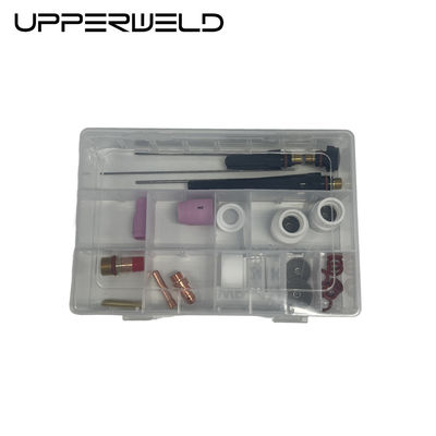 24PCS Aluminium und klare Düse TIG Schweißlampe Ersatzteile für kundenspezifische Unterstützung