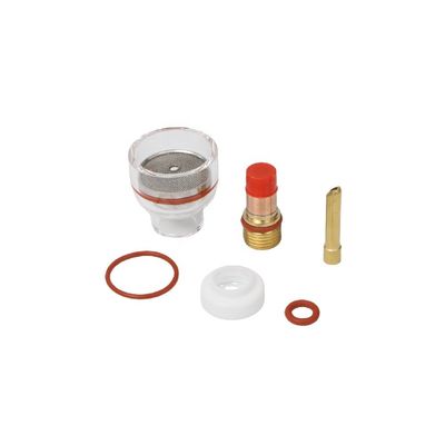 Langlebige TIG-Taschenverbrauchsmaterialien WP17 18 26 TIG Großes Champagnerklares Düsenpaket mit Kolbenkörper