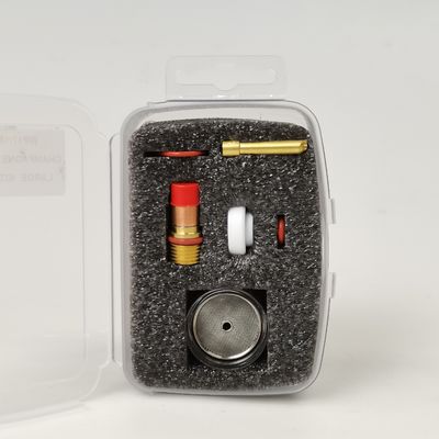 Langlebige TIG-Taschenverbrauchsmaterialien WP17 18 26 TIG Großes Champagnerklares Düsenpaket mit Kolbenkörper