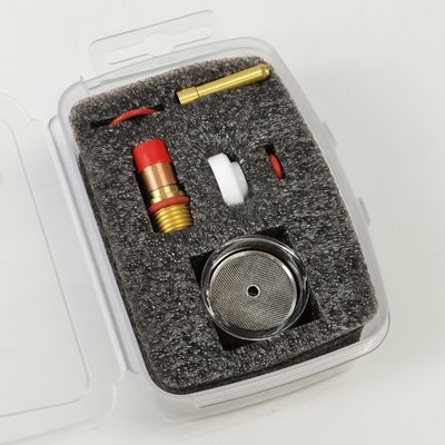 Langlebige TIG-Taschenverbrauchsmaterialien WP17 18 26 TIG Großes Champagnerklares Düsenpaket mit Kolbenkörper