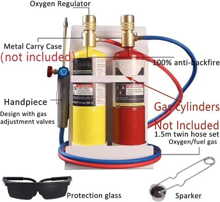Oxygen MAPP Torch Kit für Löt- und Brazingtemperatur bis 3550 °C